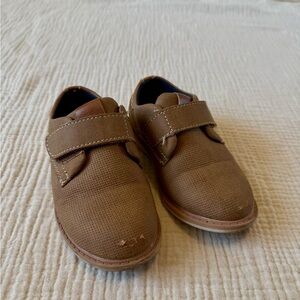Okie Dokie Brown Kids Dress Shoes with Velcro Strap